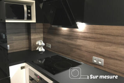 crédence motif bois